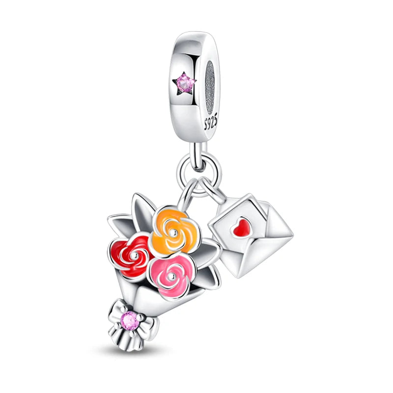 New 925 Silver Trencher Cap Graduation Season Charms Beads Fit 3mm 925 Original Bracelets DIY Unique Jewelry Graduation Gift