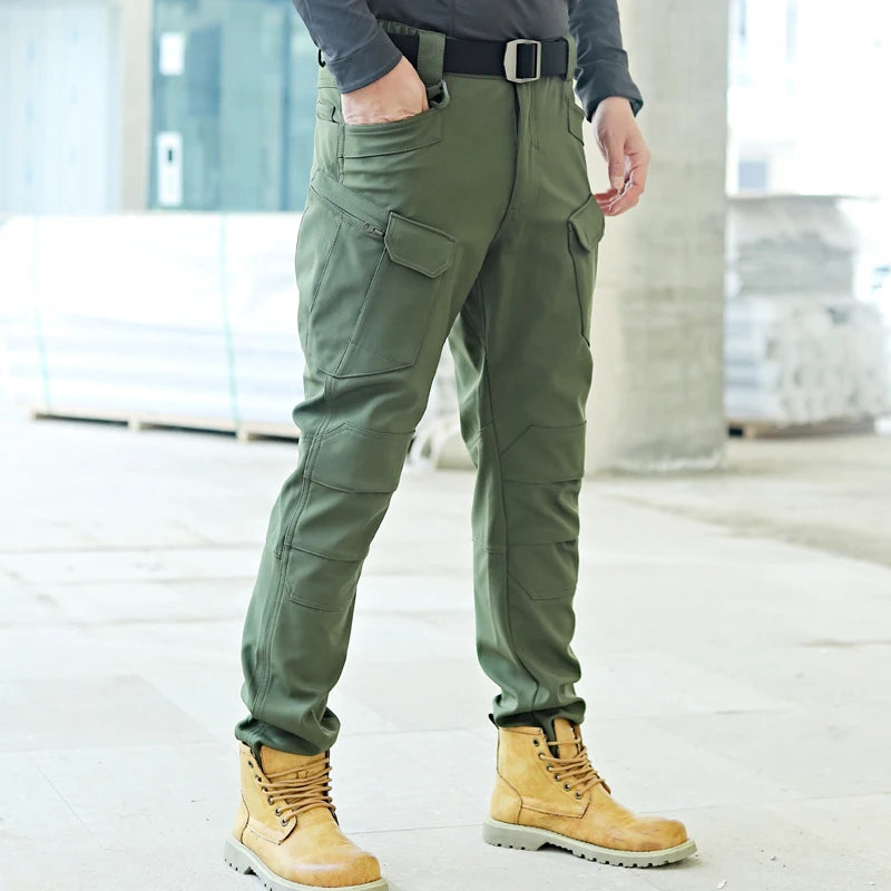 Tactical pants ix7 waterproof spring and autumn fan consul color pants men's army slim fit fan work pants