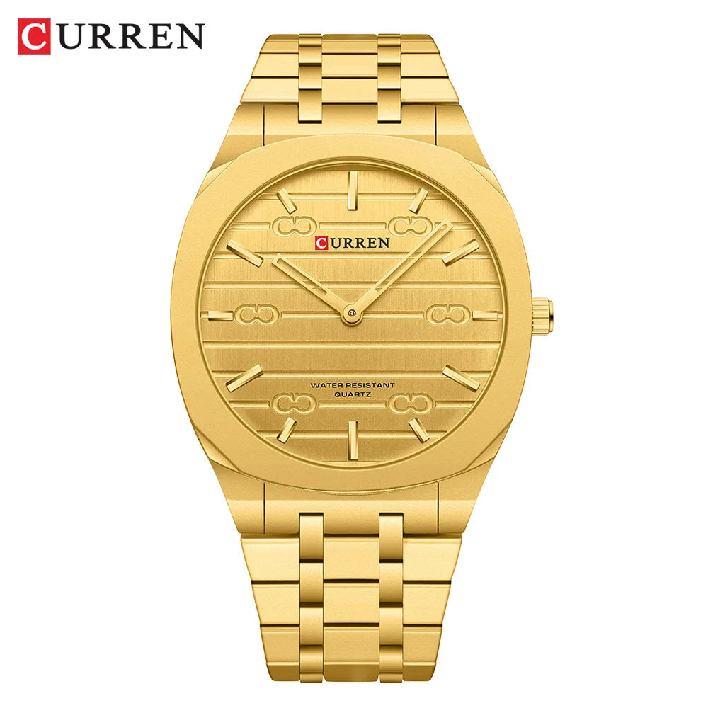 CURREN Fashion Brand Thin Quartz Watch Simple  Personalized Colors Wristwatches Waterproof 38 mm Dial