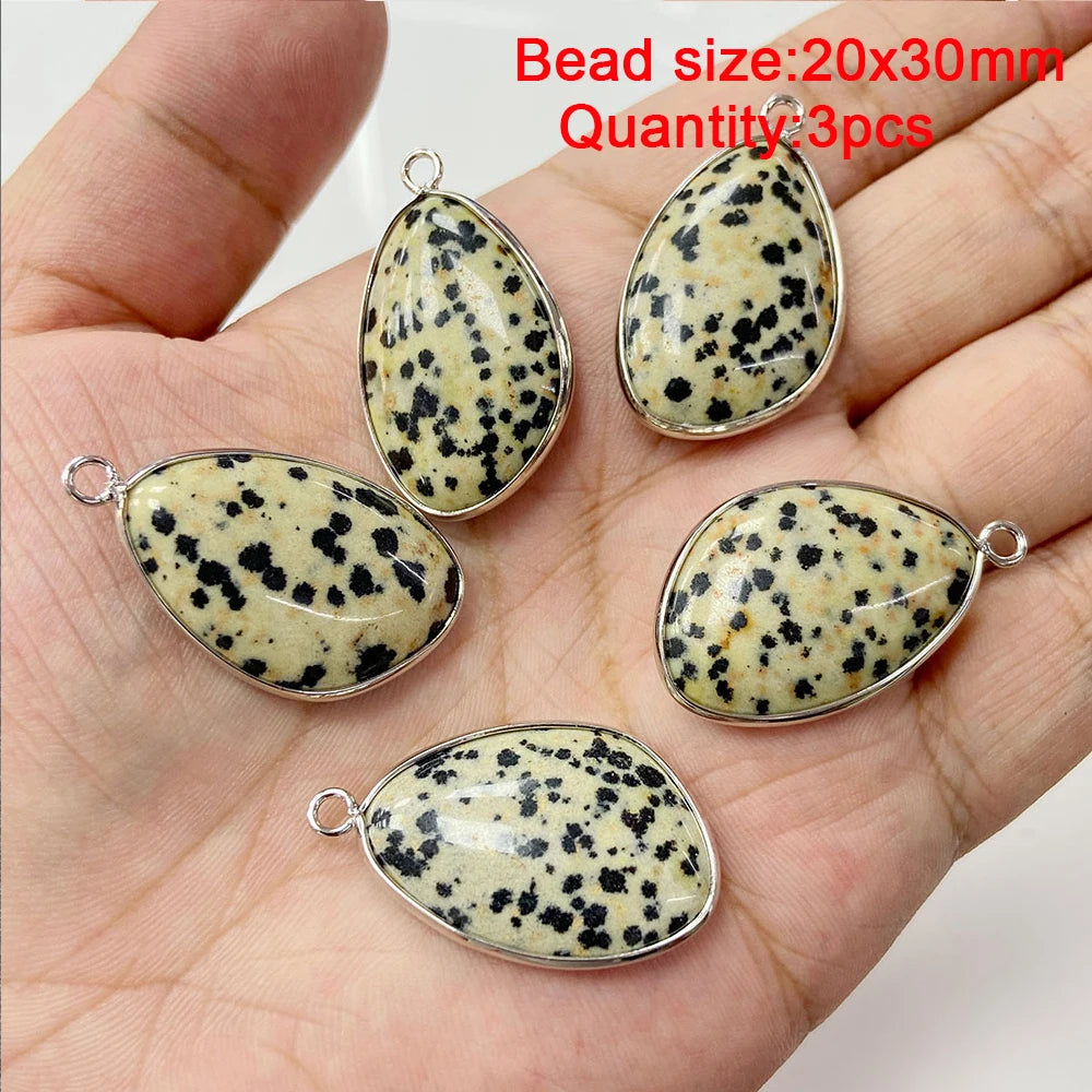 Natural Dalmation Jaspers Stone Bead Round Tube Square Shape Loose Beaded Fit Jewelry Making Accessories Diy Bracelets Necklace