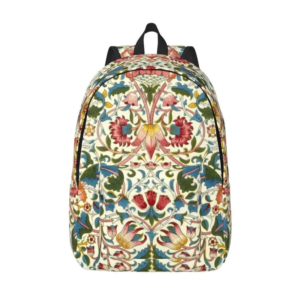 William Morris Art Canvas Backpacks for Women College School Students Bookbag Fits 15 Inch Laptop Floral Textile Pattern Bags