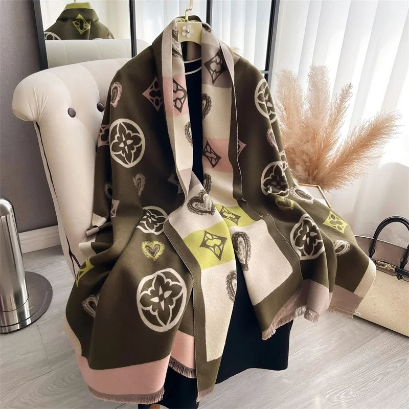 Cashmere Scarf for Women Thick Warm Winter Blanket Brand Female Luxury Quality Shawl Wrap Bufanda 2024 Poncho Echarpe Pashmina - Madeinsea©