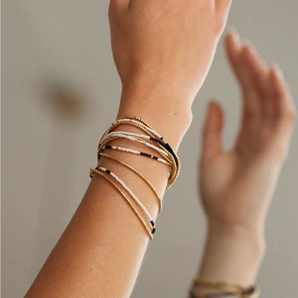 KKBEAD Miyuki Bracelet for Women Adjustable Stackable Boho Necklace Jewelry Multilayer Summer Beach Bracelet Gift for Anniversar