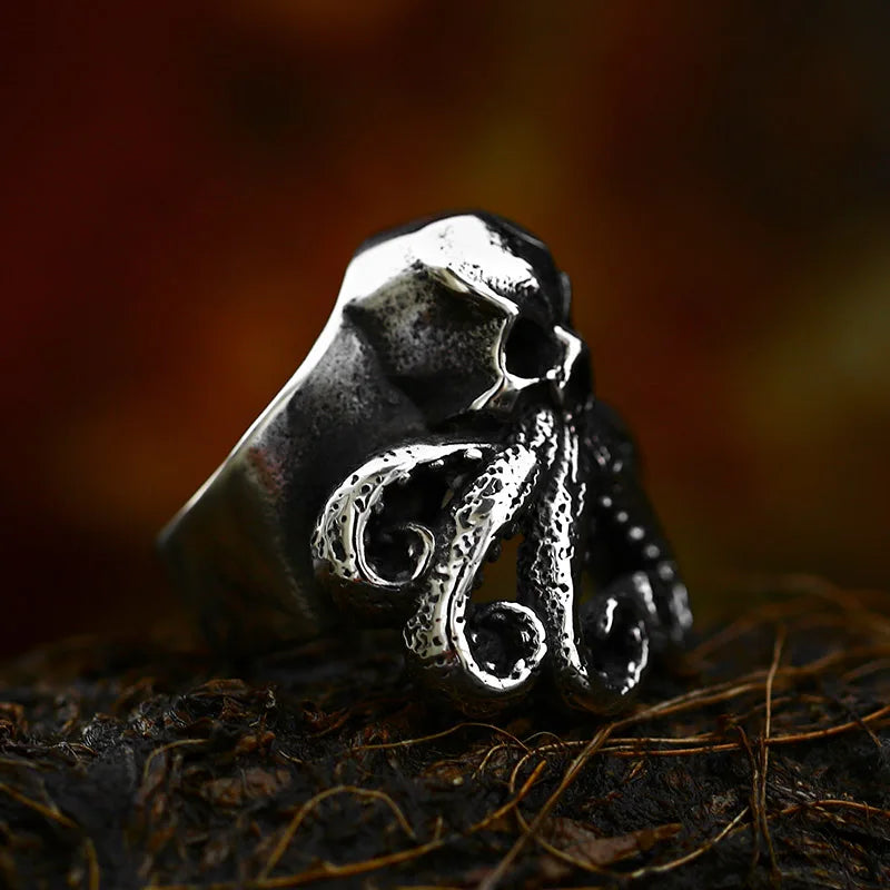 Titanium Steel Kraken Octopus Monster Ring - Madeinsea©