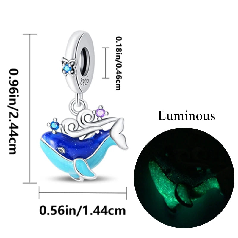 2024 neue 925 Sterling Silber Charms Glühwürmchen Sterne Glühende Leuchtende Charme Perlen für Original Anhänger Armbänder DIY Schmuck Geschenk