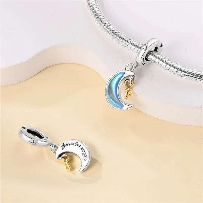 Magical 100% 925 Sterling Silver Glass Flower Butterfly Charms Beads Fit 3mm 925 Original Bracelets DIY Party Jewelry Gifts