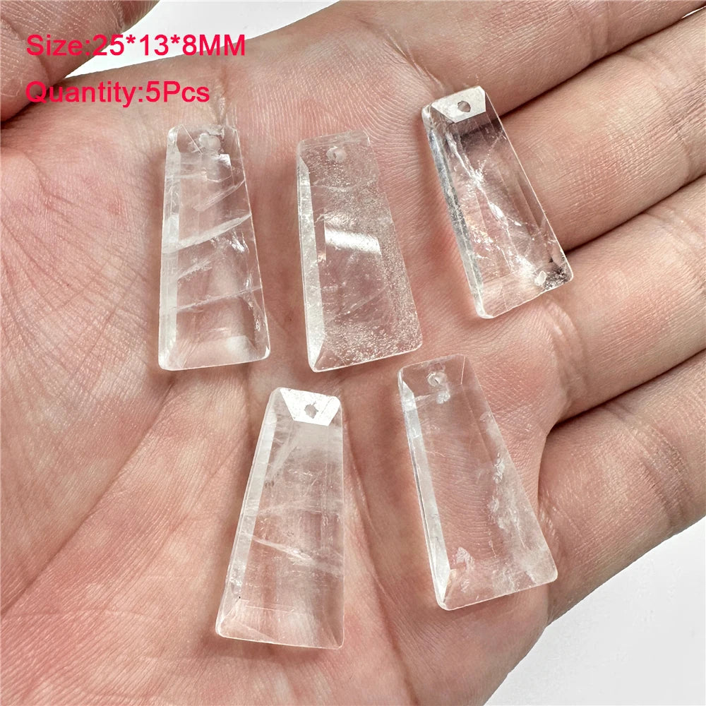 Wholesale Natural Stone Clear Quartz Crystals Beads Faceted Smooth Irregular Loose Bead For Jewelry Making Charm Accessories DIY