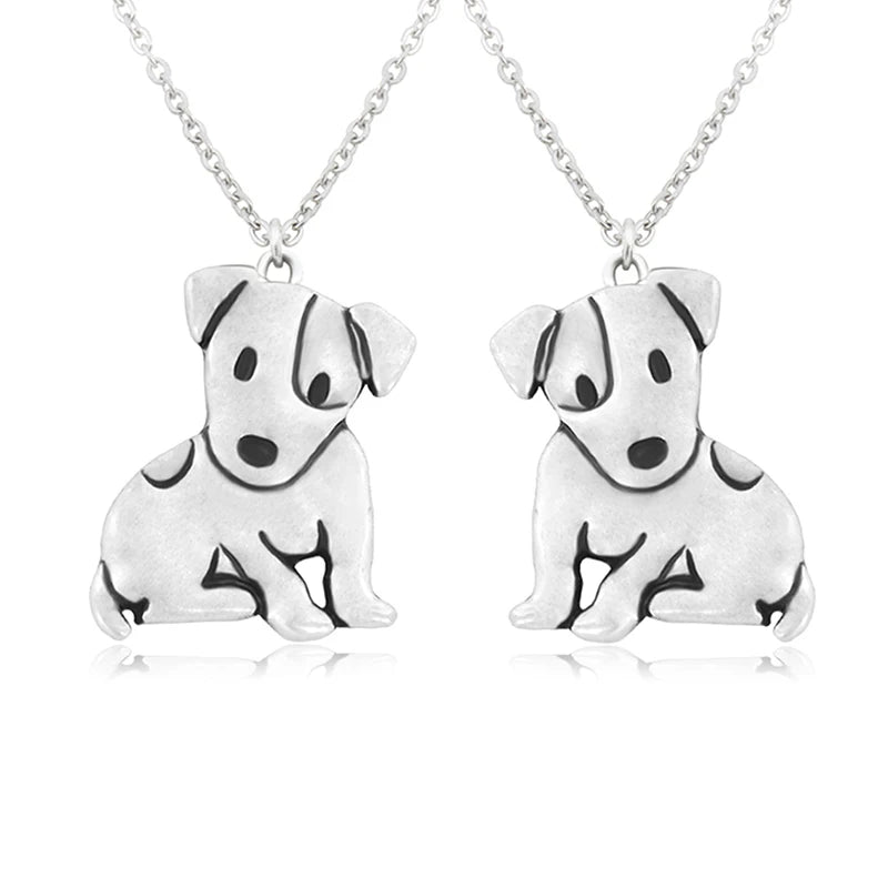 New Jack Russell&Australian Shepherd Pendant Dog Necklace Women Men Jewelry Boho Stainless Steel Chains Lover Choker Party Gift