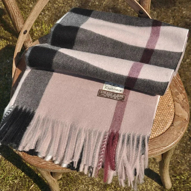 Winter Women's Scarf Luxury Brand British Classic Print Lattice Soft Female Cashmere Scarves Shawl Pashmina Checkered Shawls - Madeinsea©