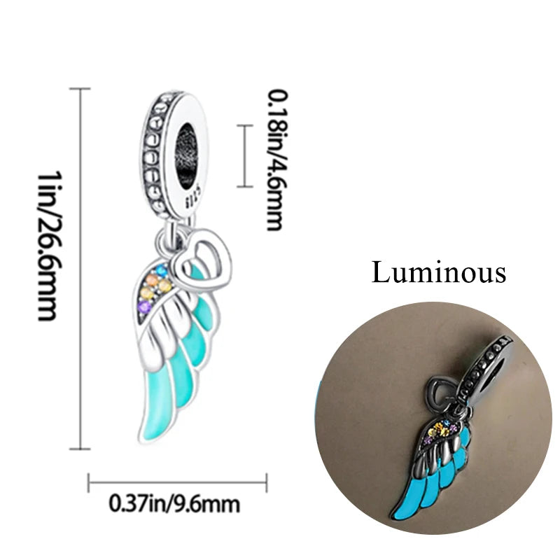 2024 neue 925 Sterling Silber Charms Glühwürmchen Sterne Glühende Leuchtende Charme Perlen für Original Anhänger Armbänder DIY Schmuck Geschenk