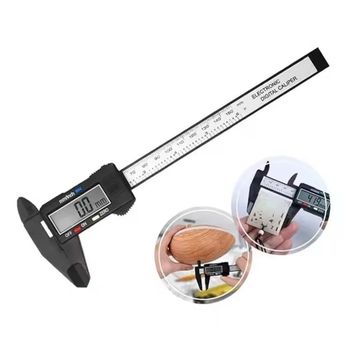 150mm 100mm Electronic Digital Caliper Carbon Fiber Dial Vernier Caliper Gauge Micrometer Measuring Tool Digital Ruler