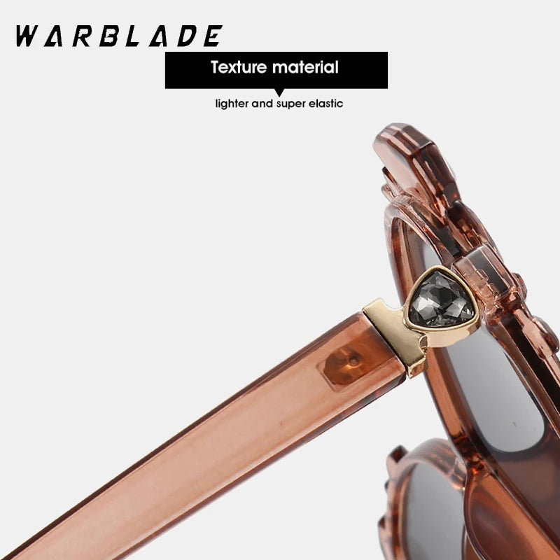 New Fashion Candy Color Cat Eye Sunglasses Women Men Gradients Lens Y2K Punk Popular Style Diamond Decoration Frame Luxury UV400