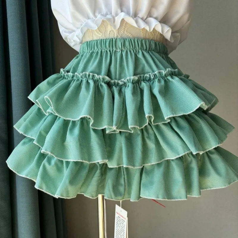 Sweet Kawaii Lolita Cake Skirts Japanese Women Gothic Y2k Ruffles Fluffy Shorts Petticoat Girls Casual Fashion Culotte Skirt