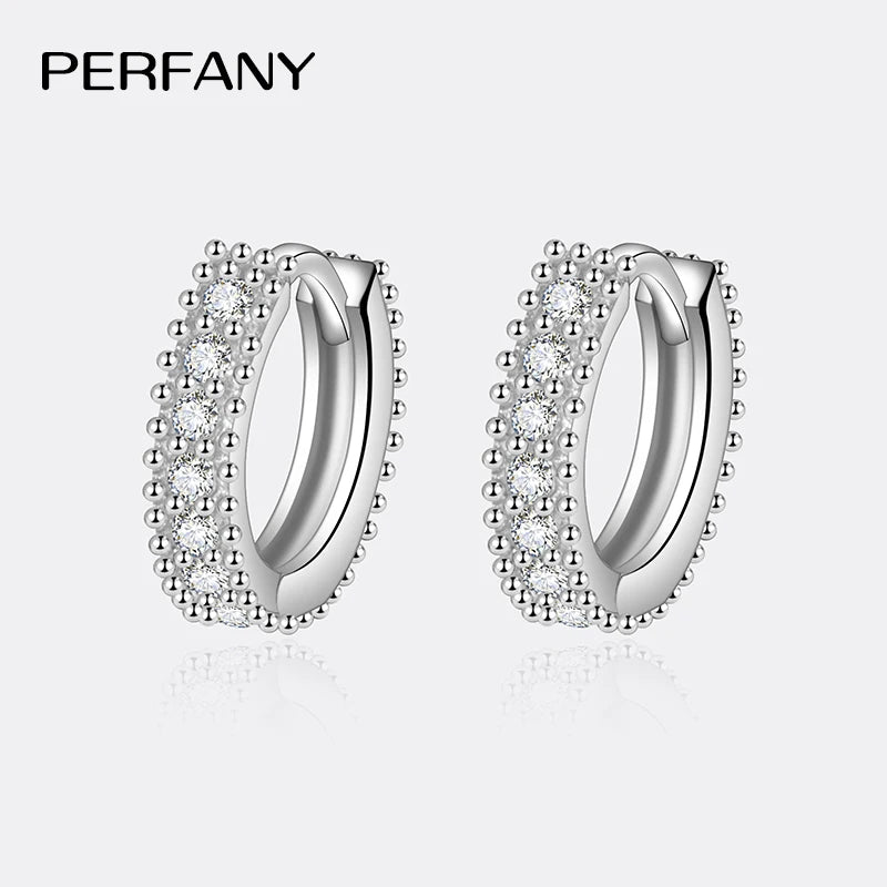 PERFANY 0.14CT Moissanite Earrings for Women S925 Pure Silver Laboratory Cultivated Diamonds Fashion Wedding Jewelry Party Gifts - Madeinsea©