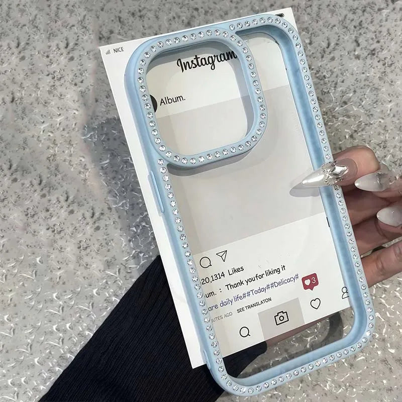 Luxury Bling Rhinestone Diamond Phone Case For iPhone 17 16 Pro Max Cases iPhone 15 14 13 12 11 ProMax Plus Air Shockproof Cover - Madeinsea©