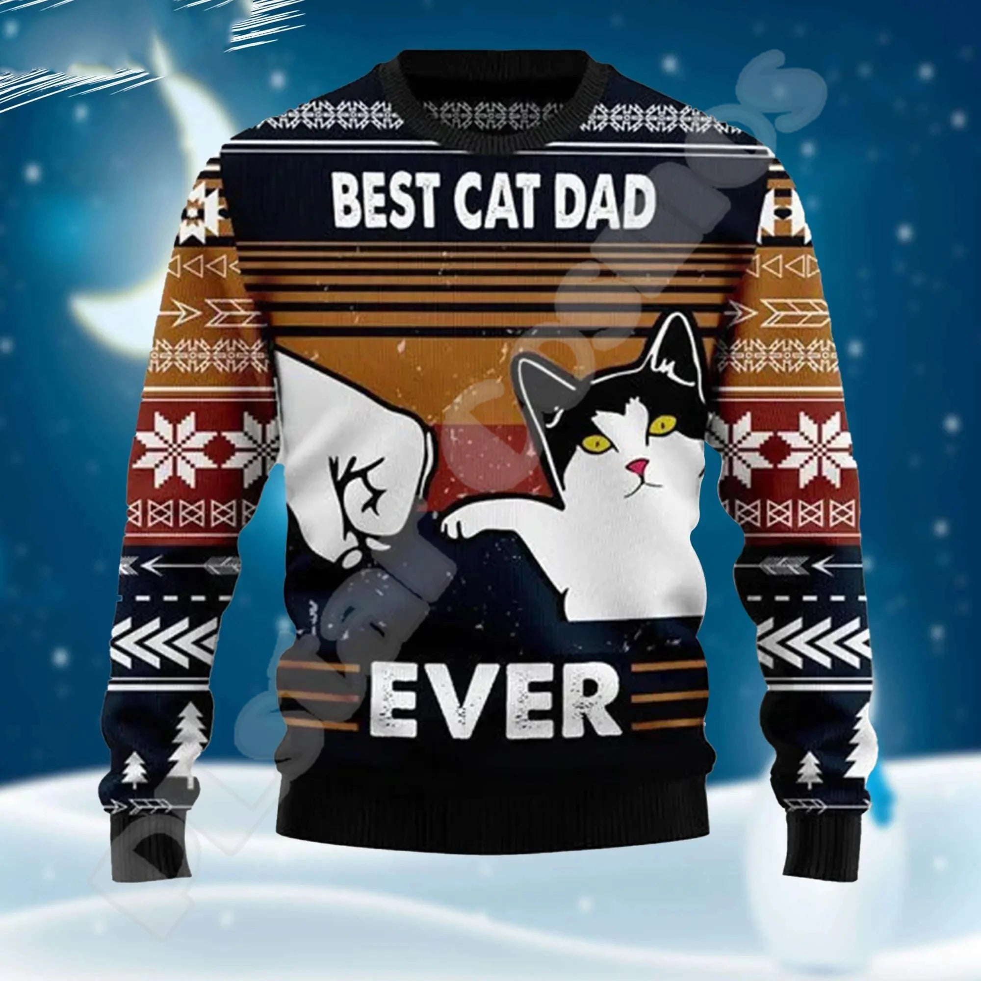 Christmas Knitted Sweater Graffiti Tattoo Retro Vintage Sweatshirts 3DPrint Unisex Pullover Harajuku Casual Funny Long Sleeve X1