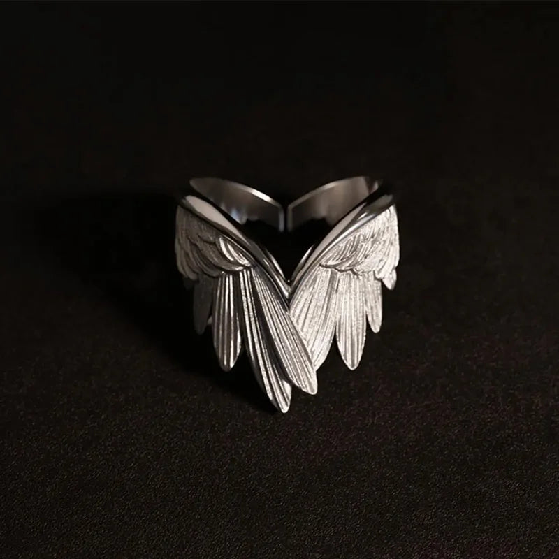 Retro Angel Demon Wings Ring Series For Men Women Punk Gothic Open Ring Creative Unisex Alloy Jewelry Accessories Gift For Lover