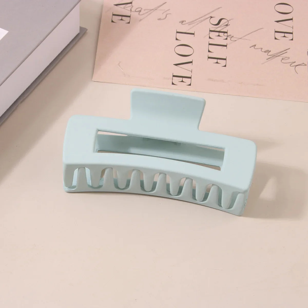 10.5CM Solid Hair Claw Elegant Hairpins Barrette Crab Hair Clips For Women Girls Korean Square Headwear Simple Hair Accessories