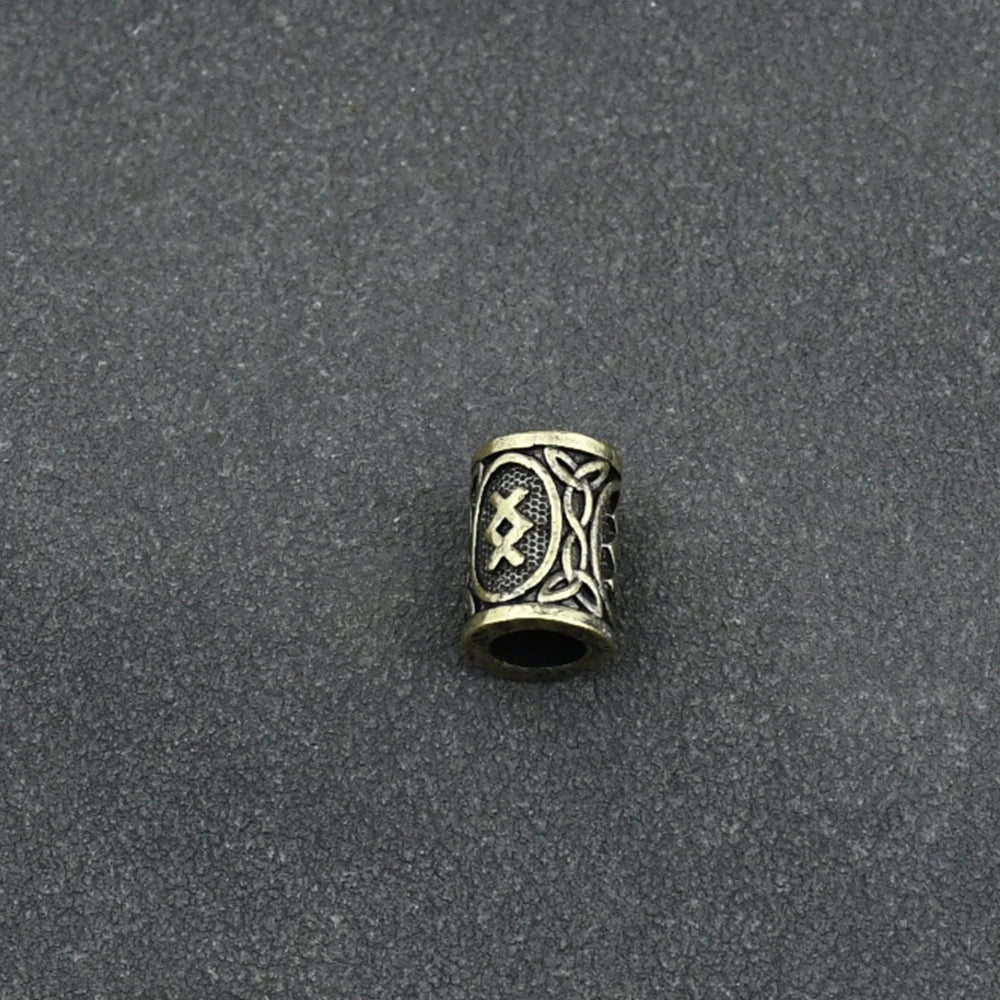 Hair Braid beard Dreadlock Beads rings tube Viking Rune Pattern Design for Hair Styling Accessories
