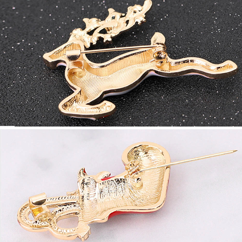 12 PCS Christmas Brooch Pins Cute Christmas Pins Merry Christmas Exquisite Reindeer Snowman Xmas Elements Brooches Pin