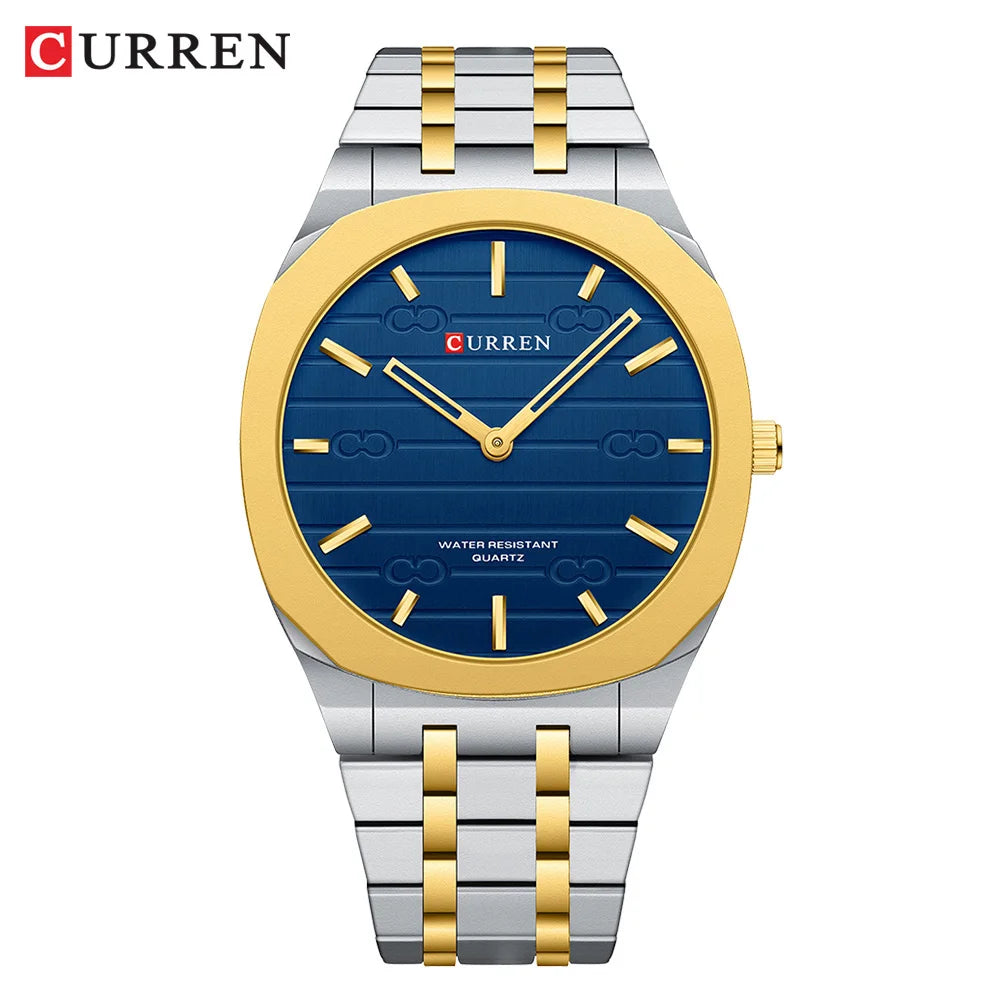 CURREN Fashion Brand Thin Quartz Watch Simple  Personalized Colors Wristwatches Waterproof 38 mm Dial