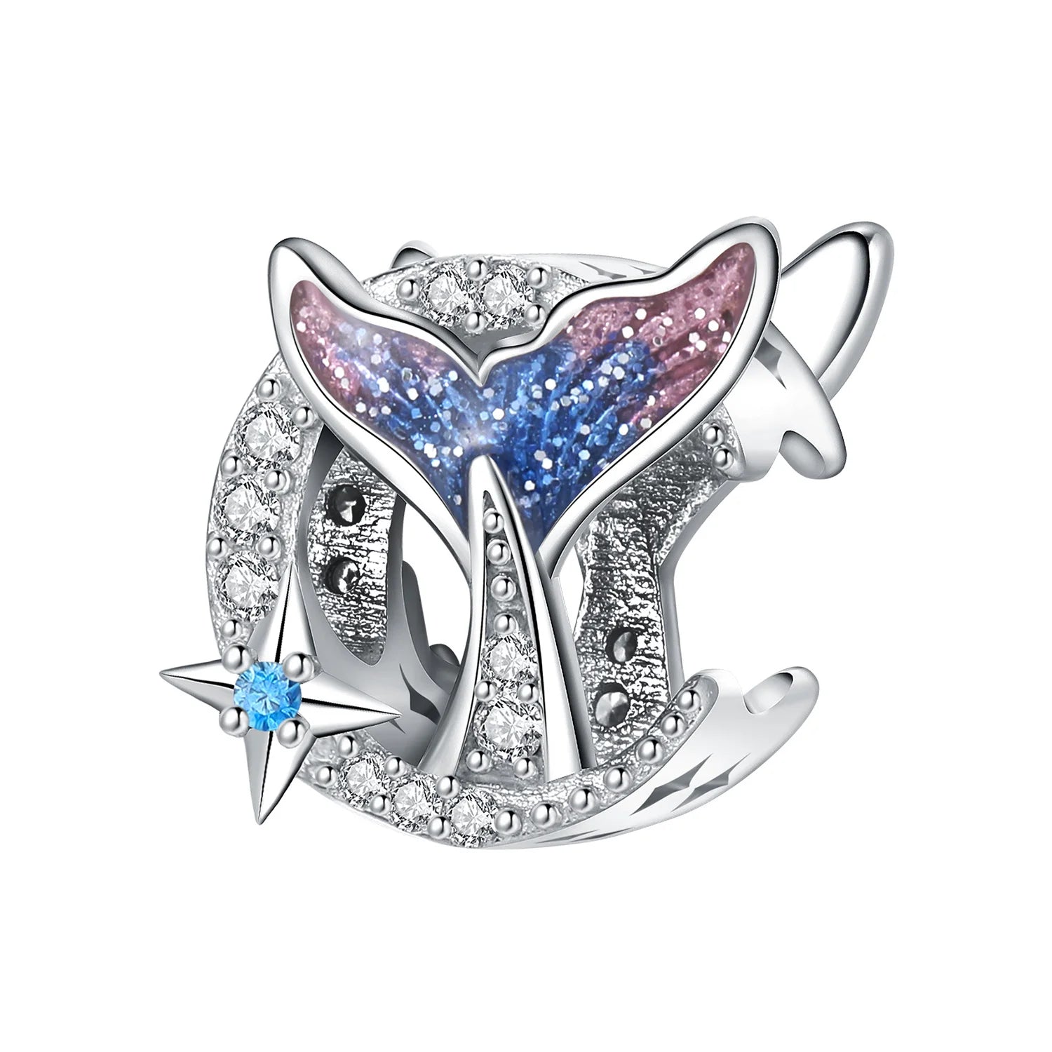 PANPOKI 925 Sterling Silver Devil Fish Marine Creatures Beads Original Pendants Bracelet Charm Jewelry Party DIY Trendy Gifts