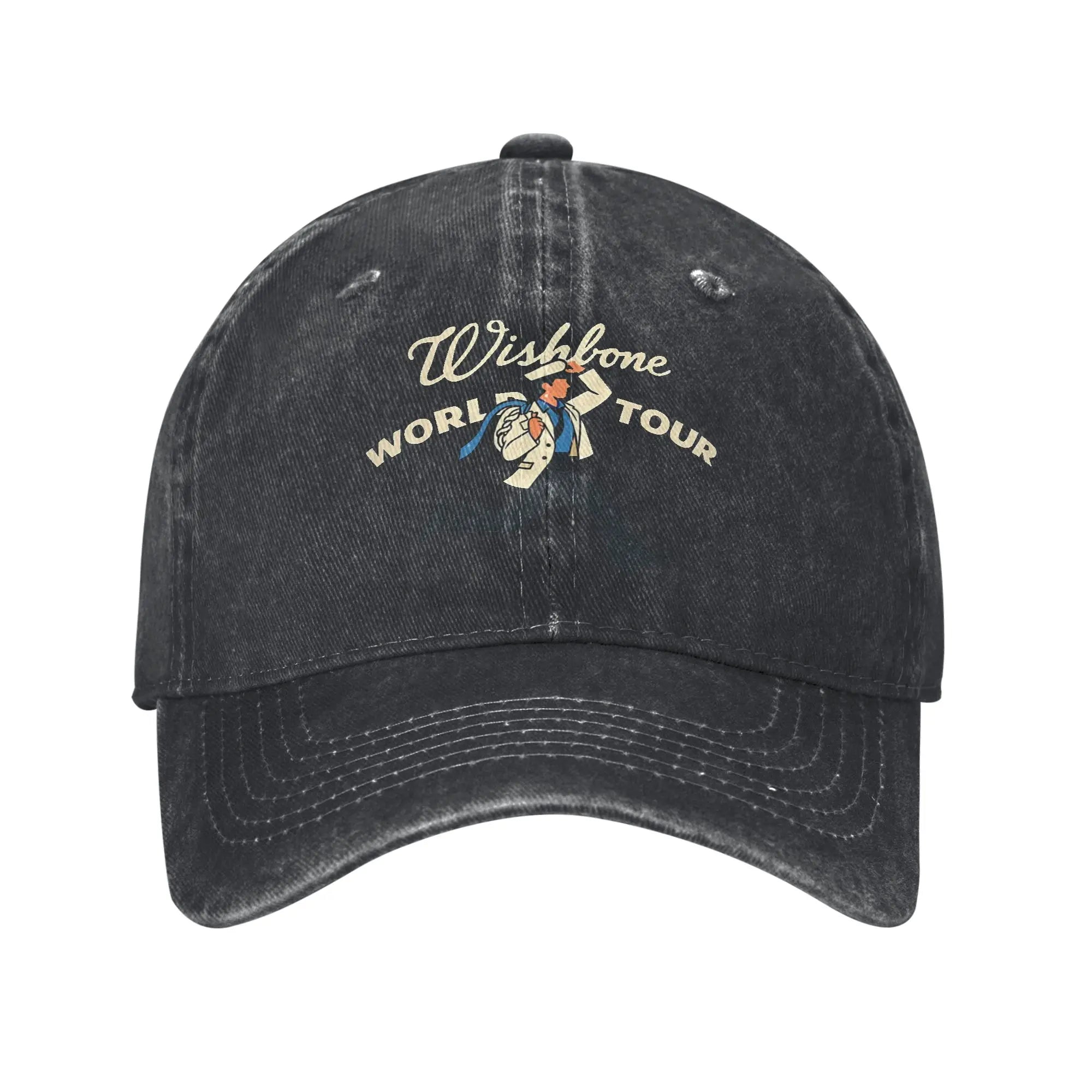 Conan Gray Wishbone World Tour 2026  Baseball Cap Distressed Denim Washed  Headwear for Men Women Activities Gift Caps Hat