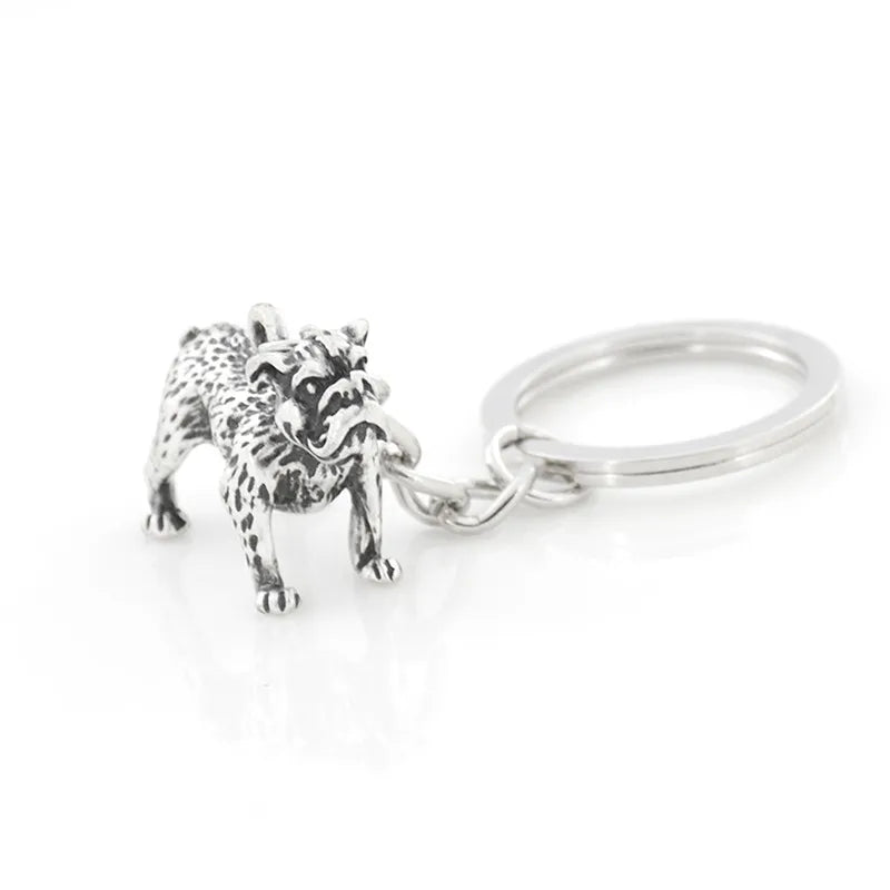 Vintage 3D French Bulldog&Pug Key Chains Cute Animals Keychains Keyring Pet Fashion Jewelry Boyfriend Girls Gift Accessories