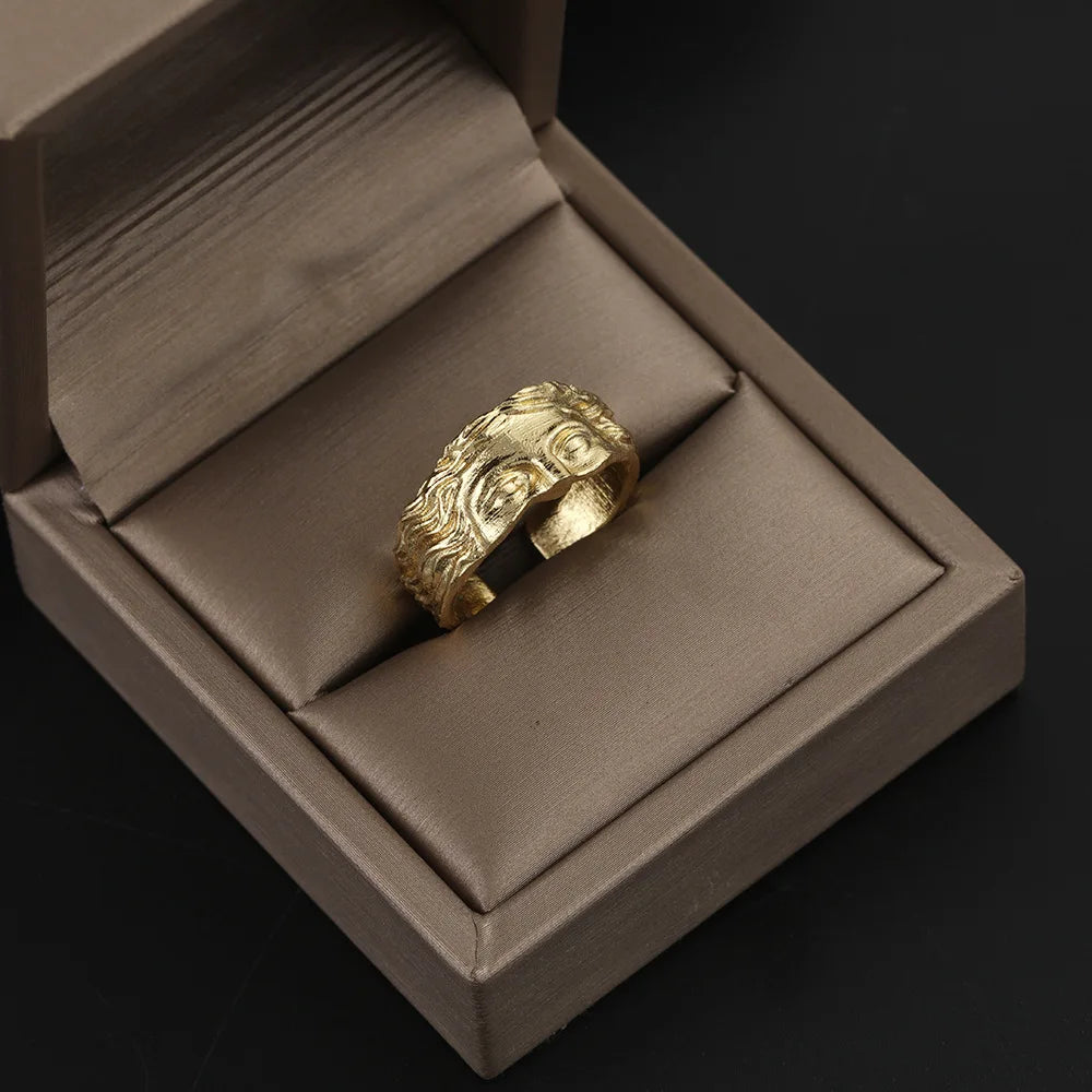 Retro Half Face Venus Ring For Men Women Greek Mythology Vintage Punk Gothic Art Open Ring Unisex Accessories Designer Jewelry - Madeinsea©