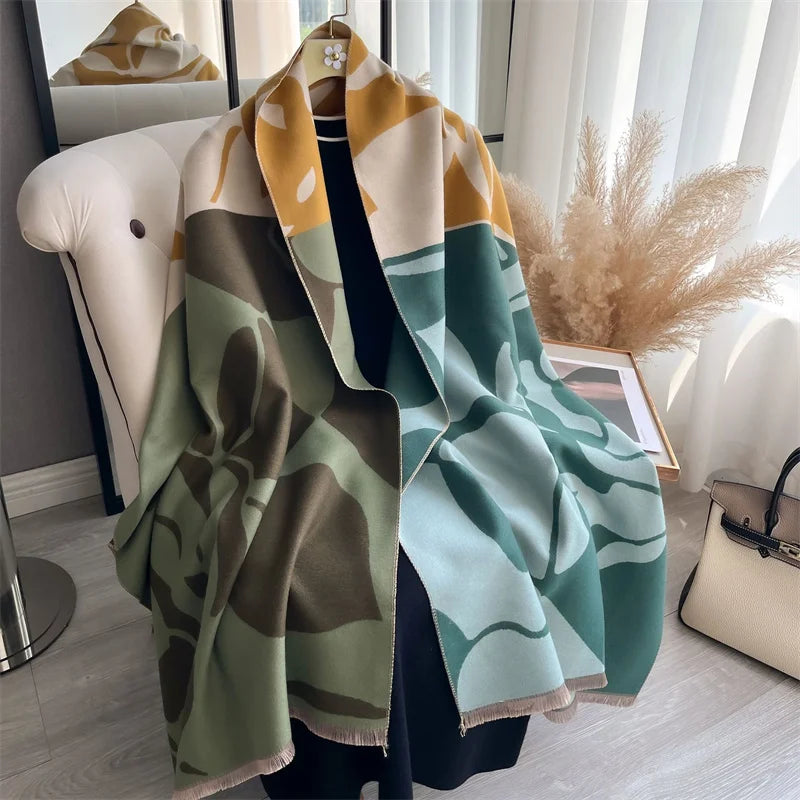 Cashmere Scarf for Women Thick Warm Winter Blanket Brand Female Luxury Quality Shawl Wrap Bufanda 2024 Poncho Echarpe Pashmina - Madeinsea©