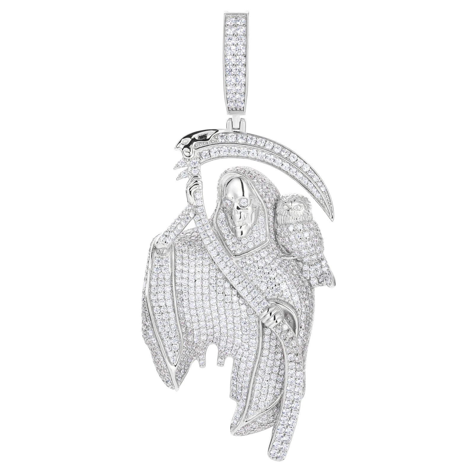 Pendentifs unisexes TUHE de haute qualité en moissanite D VVS sertis de pierres, style fantôme, bijoux hip-hop pour hommes