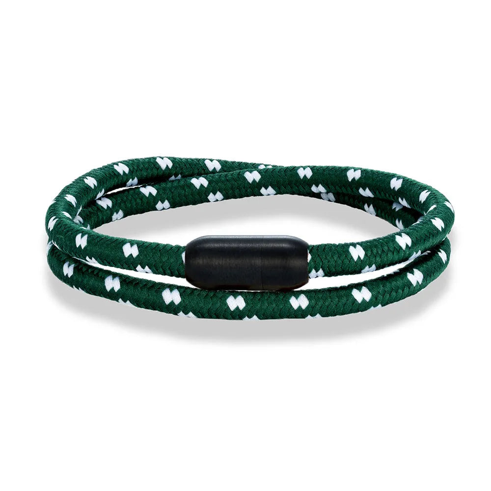 MKENDN Nautical Style Double Strand Rope With Stainless Steel Magnet Clasp Wrap Bangle Unique Sailing-Inspired Gift for Women