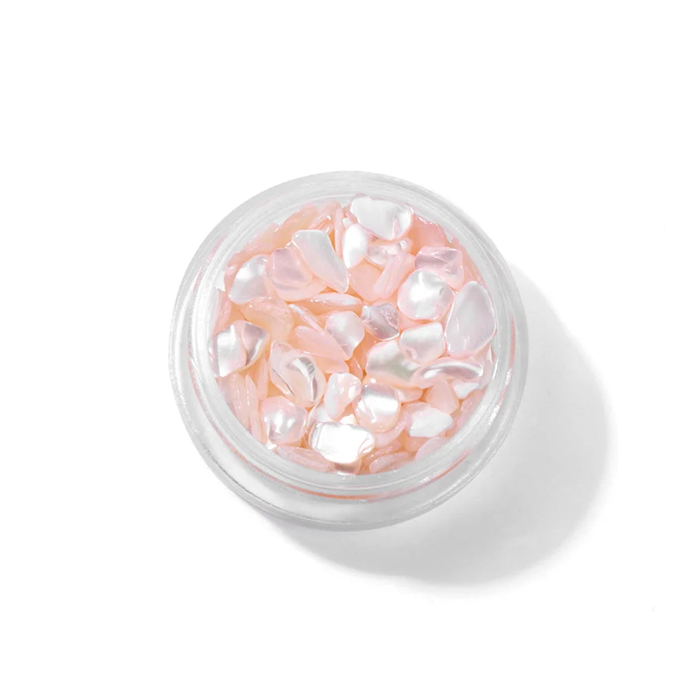 Unregelmäßige Abalone-Fragmente, Splitter, Kiesel, Muschelglitzerflocken für Nagelkunstdekoration, DIY-Charm-Maniküre-Accessoires