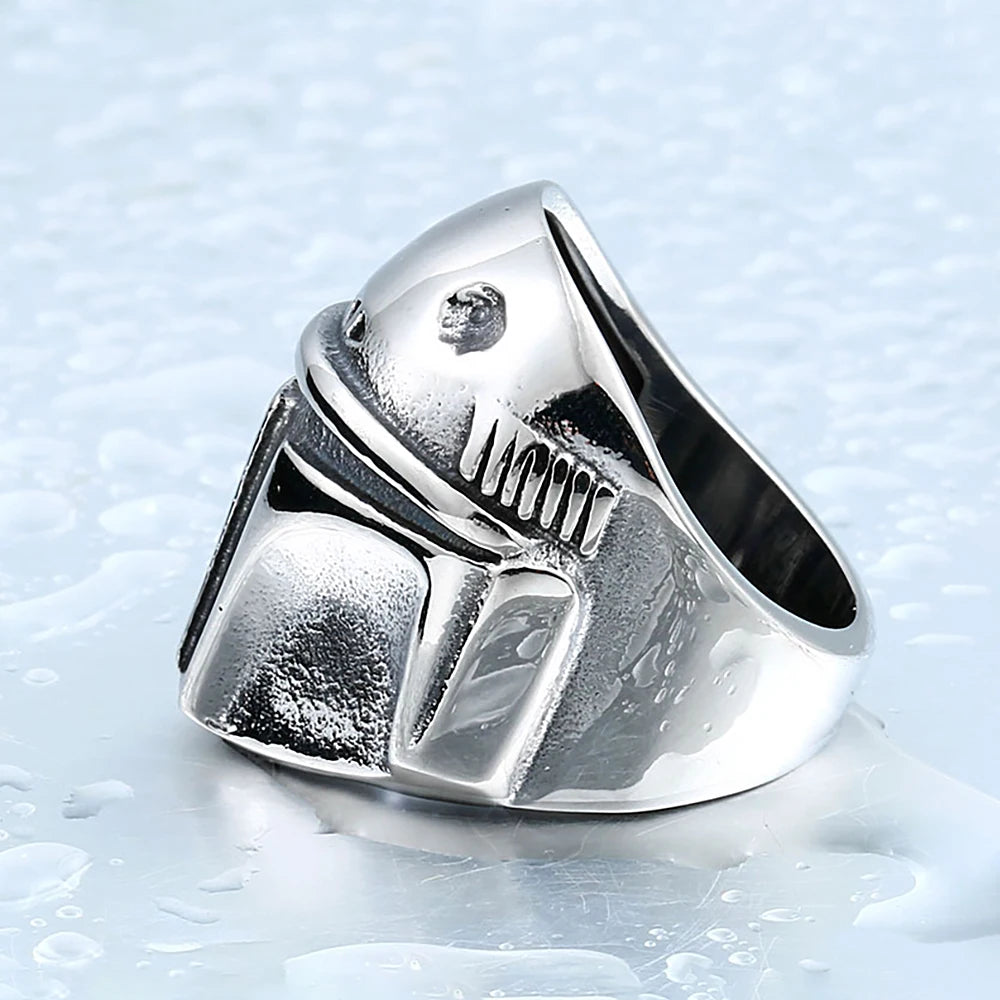 Bague en acier inoxydable avec masque et tête de mort pour homme, anneau de personnalité punk rock, bijoux de haute qualité, cadeaux, livraison directe