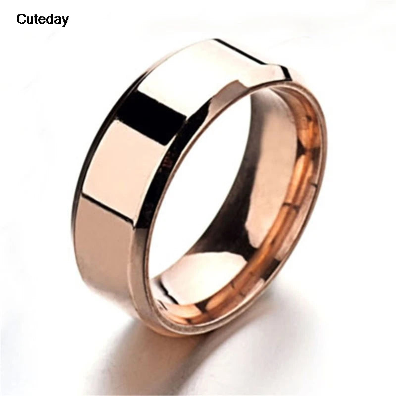 Fashion Charm Jewelry Ring for Men Women Stainless Steel Black Rings Wedding Engagement Band Quality Matte Male Jewelry
