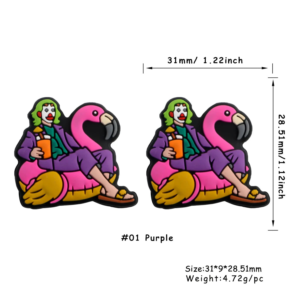 Sunrony 5Pcs New Cartoon Figure Focal Silicone Beads DIY Necklace Bracelet Keychain Handwork Accessories For Jewelry Making