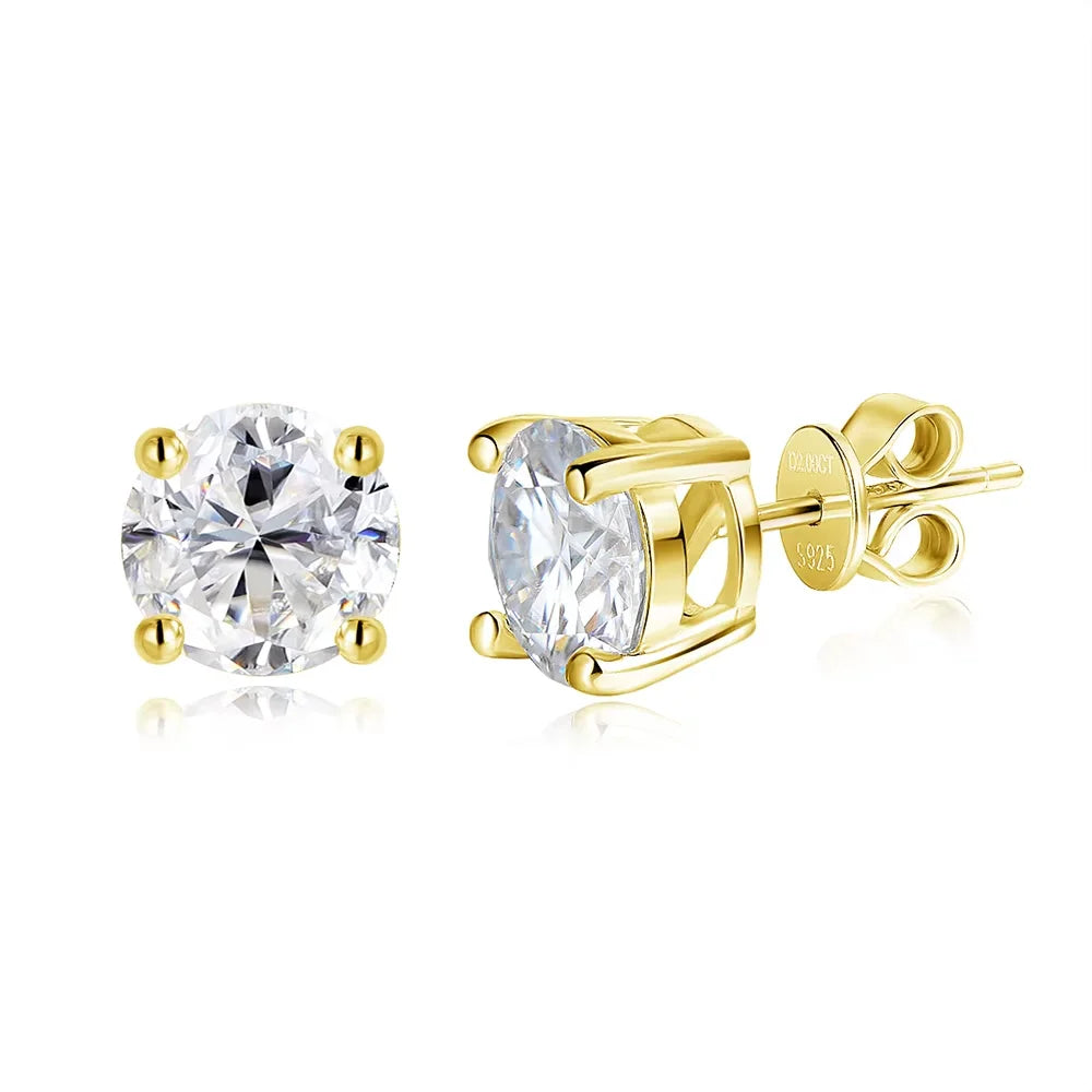 Serenity 0.1-3ct Moissanite Earrings Women Men Gift S925 Sterling Silver Sparkling Lab Diamond Stud Earrings Plated 18K Jewelry - Madeinsea©