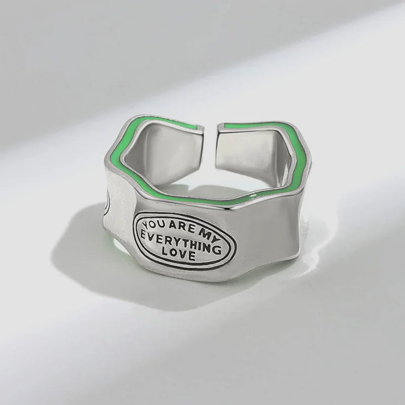 Retro Avocado Ring Bracelet For Women Irregular Adjustable Ring Handmade Designer Jewelry Accessories Unisex Gift For Lovers