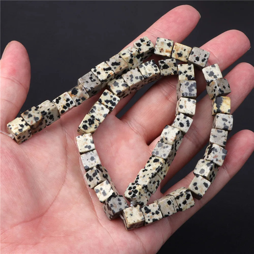New Arrival Dalmation Jaspers Stone Bead Natural Spotted Stone Various Shape Loose Spacer Beads DIY Handmade Jewelry Accessories