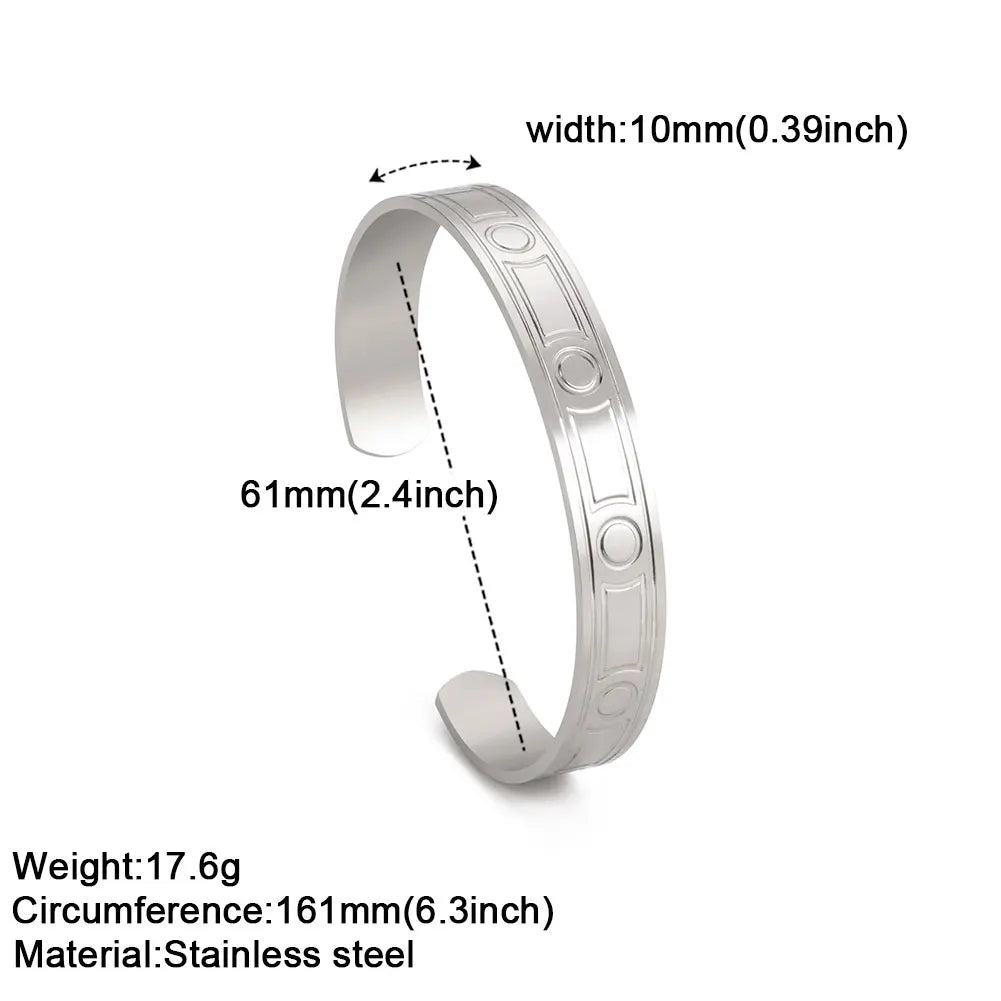 Viking Triquetra Cuff Bangle for Men Boy Stainless Steel Good Luck Celtic Knot Amulet Vintage Irish Knots Bracelet Jewelry Gift