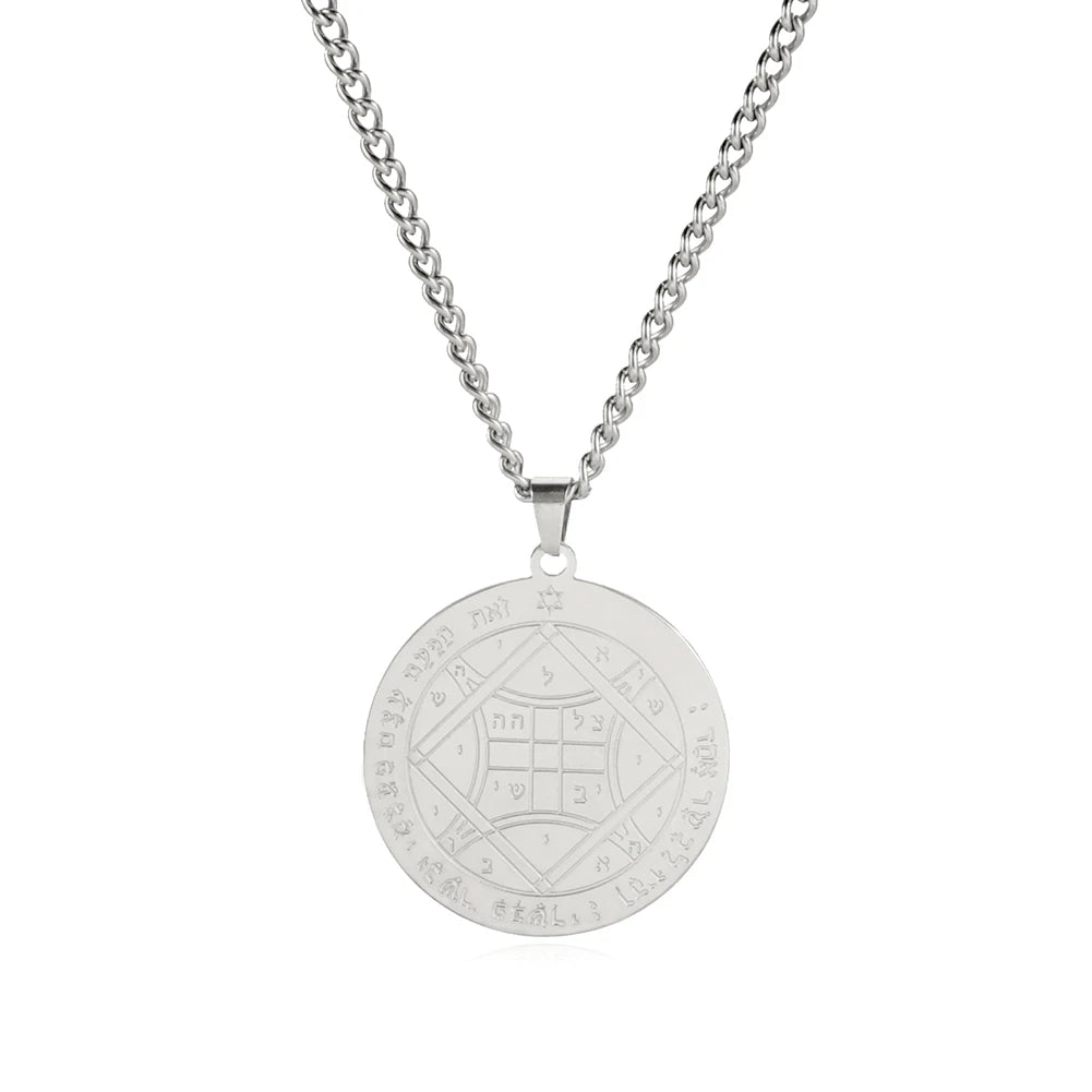Schlüssel von Solomon Amulett Talisman Männer Halskette Erste Zweite Fünfte Siebte Pentagramm Der Jupiter Venus Mar Mond Halsketten Schmuck