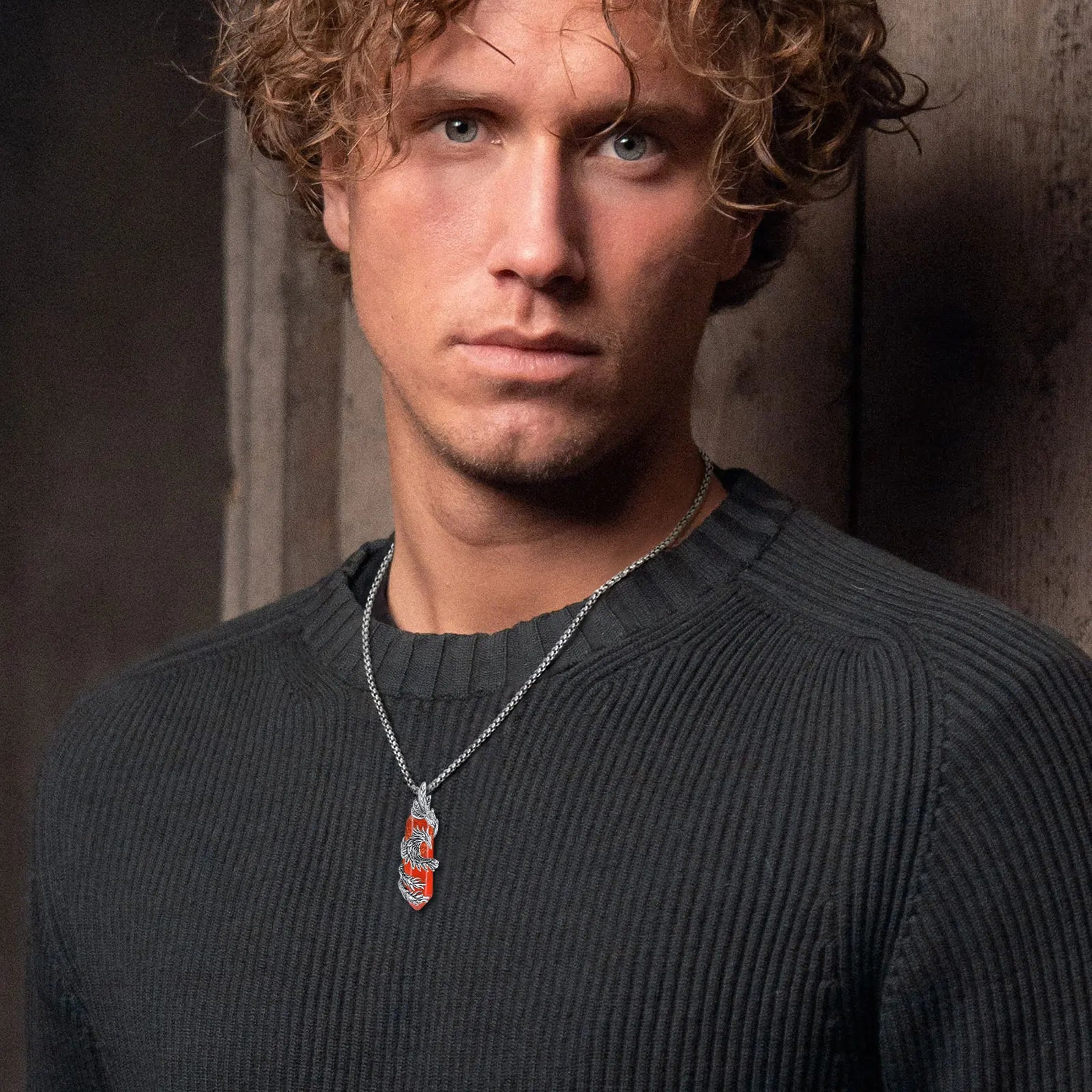 Collier prismatique hexagonal en pierre rouge Eudora Phoenix Twining, pendentif en cristal de pierre de guérison énergétique, bijoux spirituels, cadeau pour femme