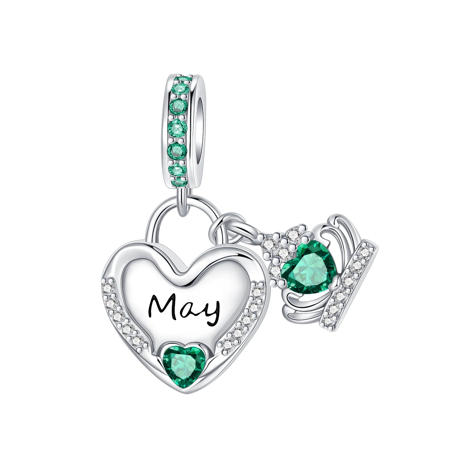 2024 neue 925 Sterling Silber Geburtstag Stein Liebe Zirkon Anhänger Perle Fit Original Pandora Charms Armband Frauen Schmuck DIY Geschenk