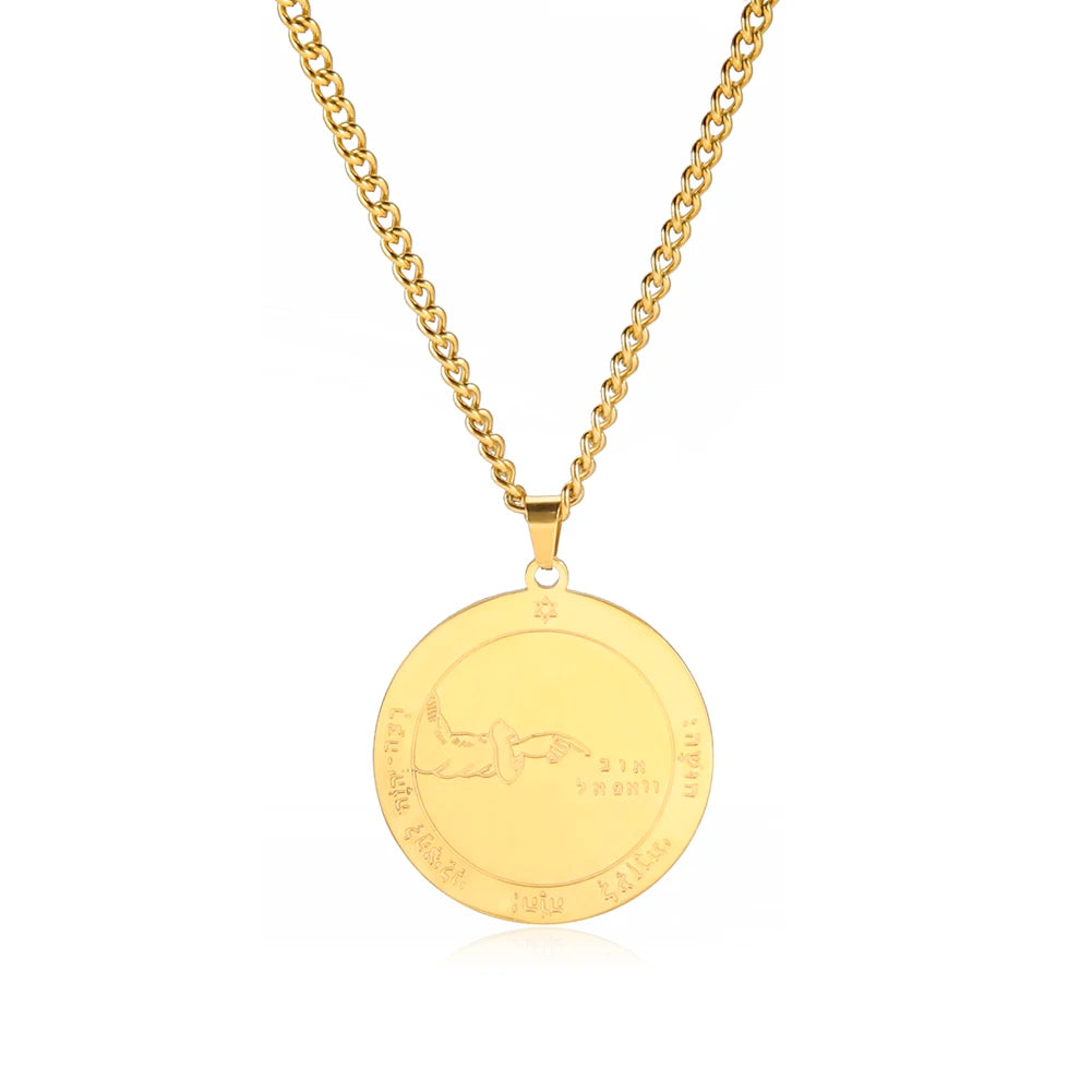 Schlüssel von Solomon Amulett Talisman Männer Halskette Erste Zweite Fünfte Siebte Pentagramm Der Jupiter Venus Mar Mond Halsketten Schmuck