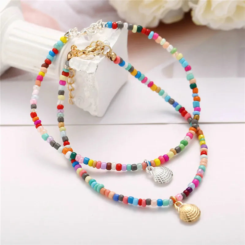 Bohemian Colorful Beads Shell Anklets - Madeinsea©
