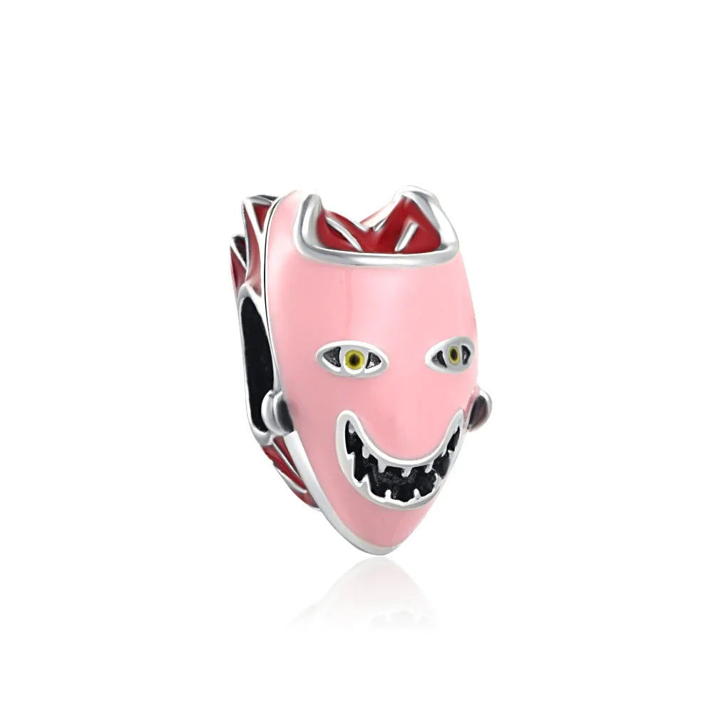 Miniso Gruseliges Skelett-Geister-Serie 925 Sterling Silber Charm Halloween Hut Perle Passend für Damen Original Schmuck Geschenk