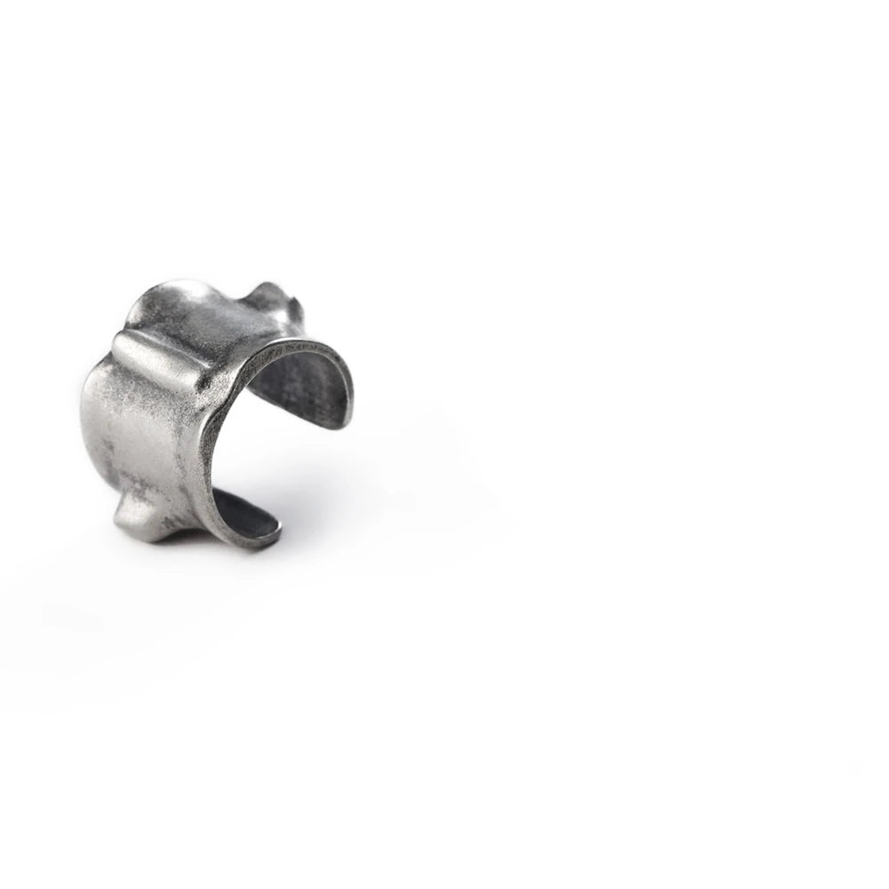 MKENDN Ohrclips aus 925er Sterlingsilber in Form eines Schafsrückens – Ohrclips für Damen und Herren, ohne Piercing, künstliche Knorpelohrringe