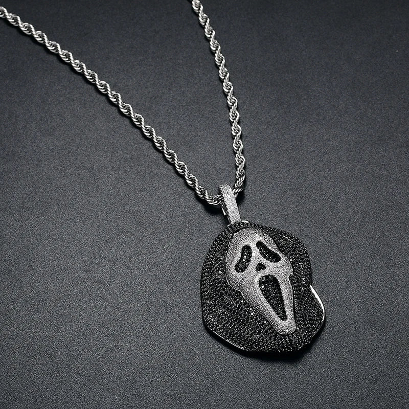 TUHE Unisex Ghost Black Moissanite 925 Pendant Iced Out Moissanite Gold Silver Color Charm Hip Hop Fine Jewelry