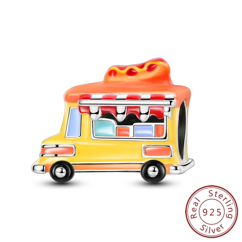 Original Charms Beads 925 Sterling Silver Cherry Strawberry Avocado Watermelon Fruits Charms Pendants For Woman Jewelry Making