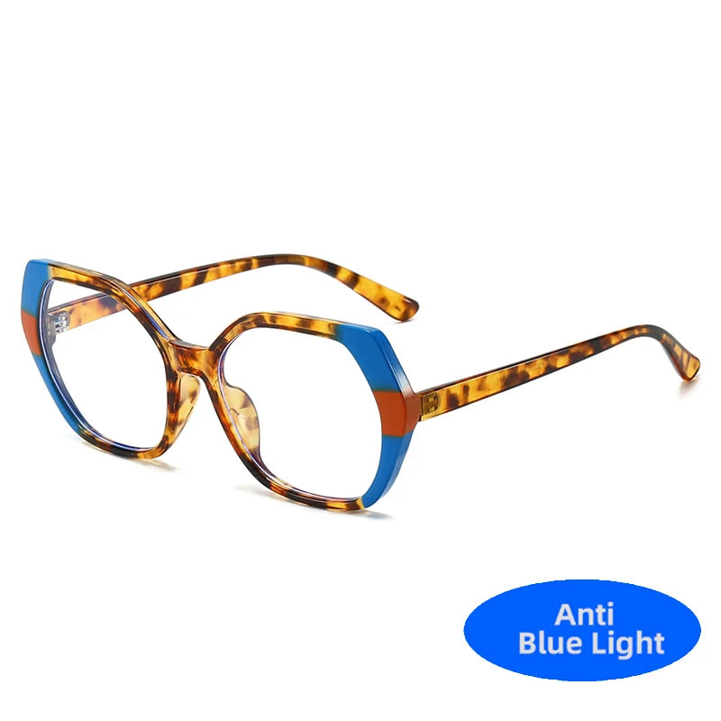 New TR90 Vintage Anti Blue Light Optical Polygon Sexy Ladies Glasses Women Luxury Brand Designer Trend Myopia Eyewear Frame Lady